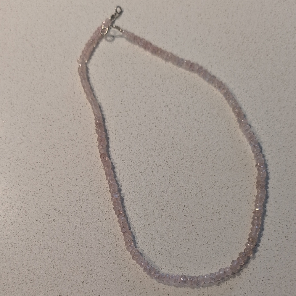 EUC Pink Quartz Beaded Necklace